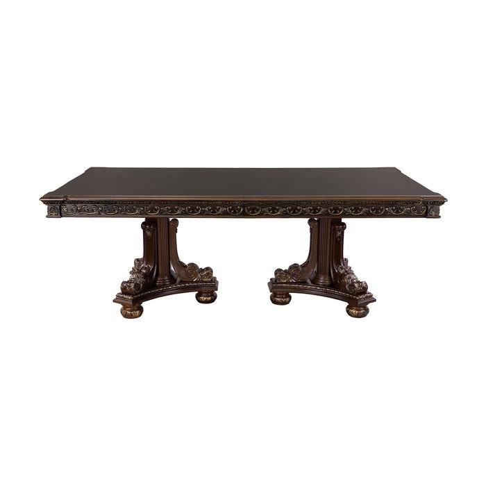 Catalonia Rectangular Pedestal Dining Table in Cherry 1824-112