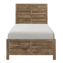 Mandan Twin Panel Bed in Weathered Pine 1910T-1*