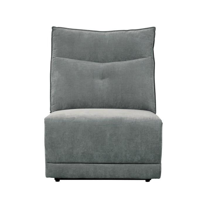 Tesoro Armless Chair in Dark Gray 9509DG-AC