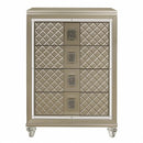 Youth Loudon 4 Drawer Chest in Champagne Metallic B1515-9
