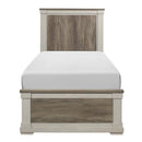 Arcadia Twin Panel Bed in White & Weathered Gray 1677T-1*
