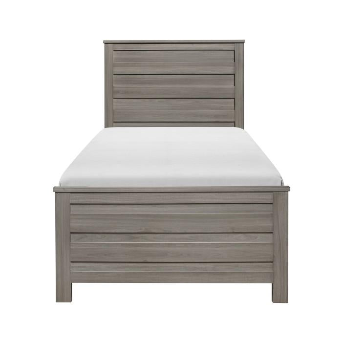 Waldorf Twin Panel Bed in Dark Gray 1902T-1*