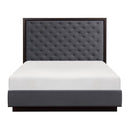 Larchmont King Upholstered Platform Bed in Charcoal 5424K-1EK*