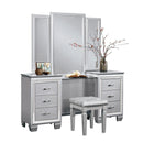 Allura Vanity Dresser with Mirror in Silver 1916-15*