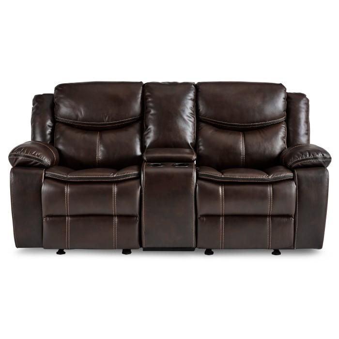 Bastrop Double Glider Reclining Loveseat in Brown 8230BRW-2