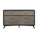 Raku 6 Drawer Dresser in Gray 1711-5