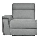 Maroni Power LSF Reclining Chair with Power Headrest and USB Port in Dark Gray/Light Gray 8259-LRPWH