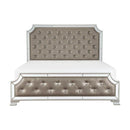Avondale Queen Upholstered Panel Bed in Silver 1646-1*