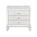 Alonza 3 Drawer Nightstand in White 1845-4