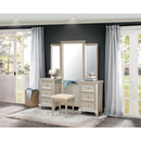 Celandine Vanity Stool in Pearl/Silver 1928-14 - Furniture Warehouse (GA)