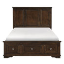 Eunice Full Platform Bed with Footboard Storage in Espresso 1844FDC-1*