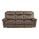 Aram Double Glider Reclining Sofa in Dark Brown 8206NF-3