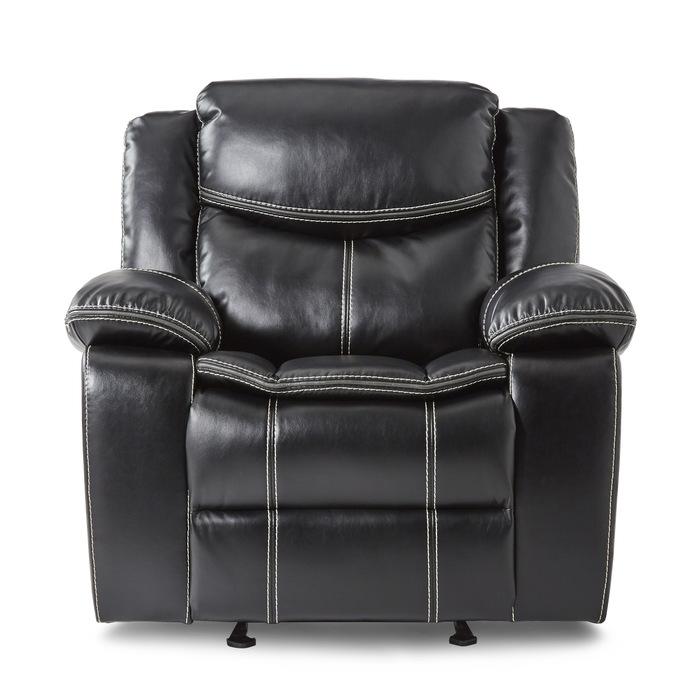 Bastrop Glider Reclining Chair in Black 8230BLK-1