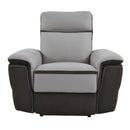 Laertes Power Reclining Chair in Taupe Gray 8318-1PW