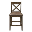 Levittown Counter Height Chair in Brown (Set of 2) 5757-24