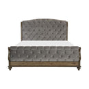 Rachelle Queen Sleigh Bed in Weathered Pecan 1693-1*