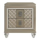 Youth Loudon 2 Drawer Nightstand in Champagne Metallic B1515-4