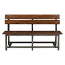 Holverson Bench w/ Back in Rustic Brown 1715-BH
