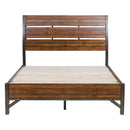Holverson Queen Platform Bed in Rustic Brown & Gunmetal 1715-1*