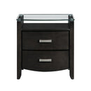 Lyric 2 Drawer Nightstand in Brownish Gray 1737NGY-4