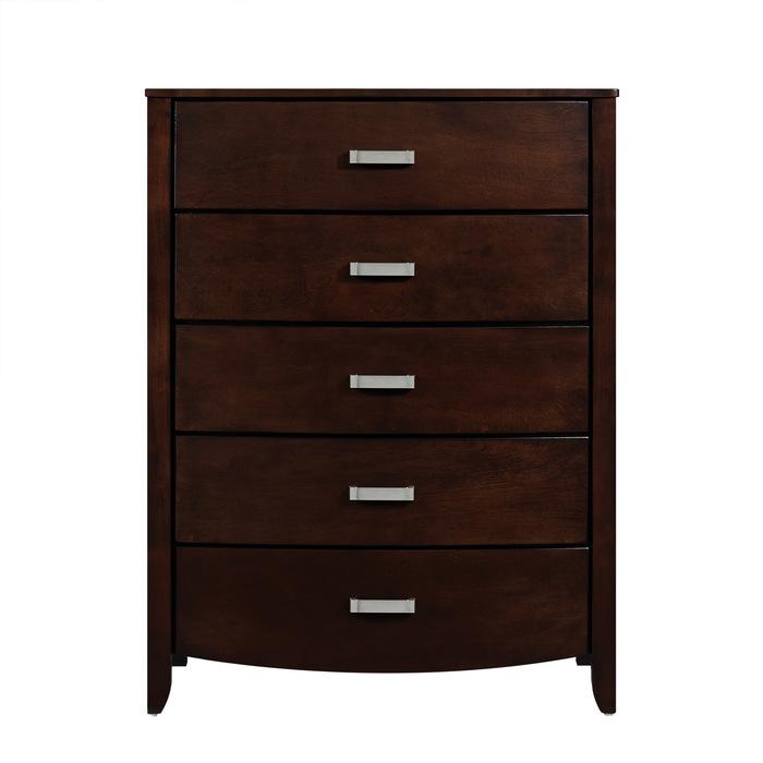 Lyric 5 Drawer Chest in Dark Espresso 1737NC-9