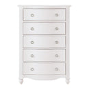 Meghan 5 Drawer Chest in White 2058WH-9