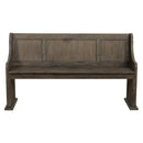 Toulon Bench with Curved Arms in Dark Pewter 5438-14A