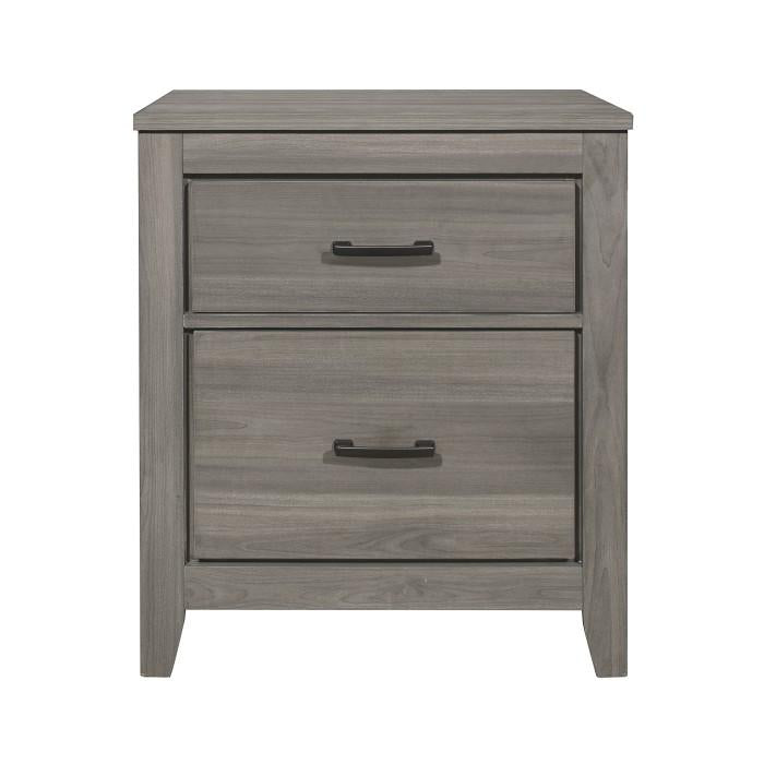 Waldorf 2 Drawer Nightstand in Dark Gray 1902-4