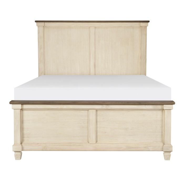 Weaver King Panel Bed in Antique White 1626K-1EK*