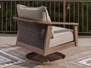 Harmony Headlands Outdoor Swivel Lounge with Cushion - Furniture Warehouse (GA)