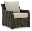 Brook Ranch Outdoor Lounge Chair with Cushion - Furniture Warehouse (GA)