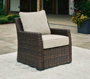 Brook Ranch Outdoor Lounge Chair with Cushion - Furniture Warehouse (GA)