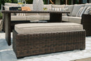 Brook Ranch Outdoor Sofa Sectional/Bench with Cushion (Set of 3) - Furniture Warehouse (GA)