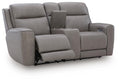5Z-Comfort Power Reclining Loveseat with Console