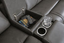 5Z - Pittson Power Reclining Sectional Loveseat with Console - Furniture Warehouse (GA)