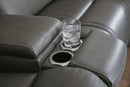 5Z - Pittson Power Reclining Sectional Loveseat with Console - Furniture Warehouse (GA)