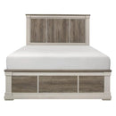 Arcadia King Panel Bed in White & Weathered Gray 1677K-1EK*