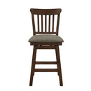 Schleiger Counter Height Swivel Chair in Dark Brown (Set of 2)