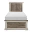 Arcadia Twin Panel Bed in White & Weathered Gray 1677T-1*