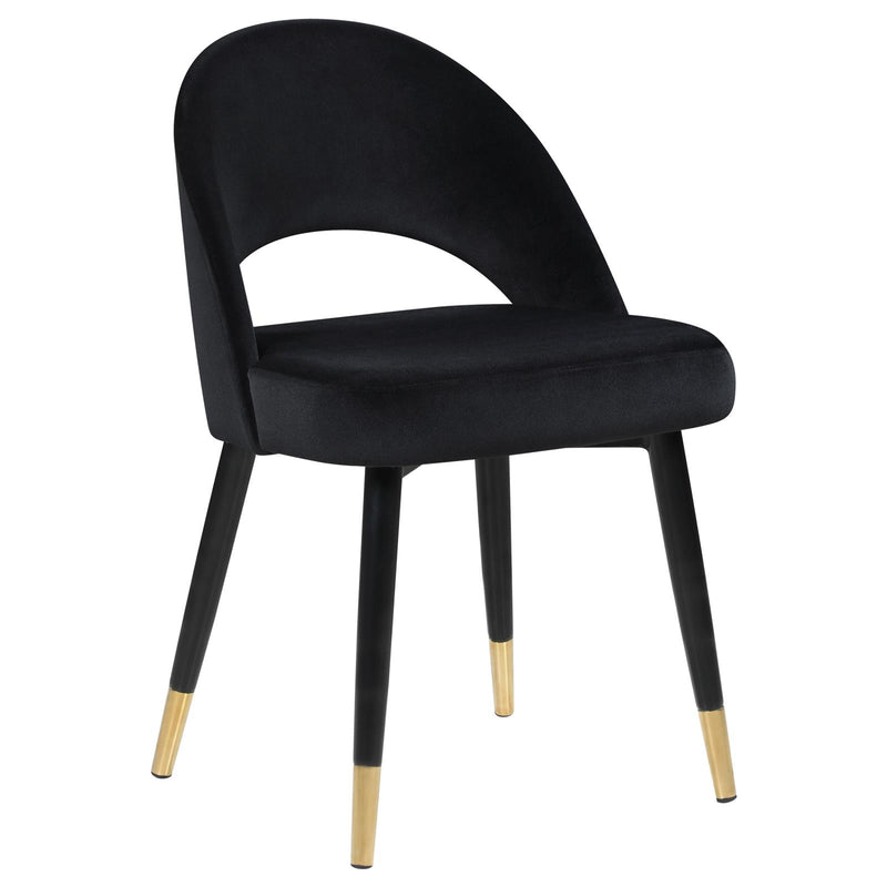 Lindsey Arched Back Upholstered Side Chairs Black (Set of 2) image