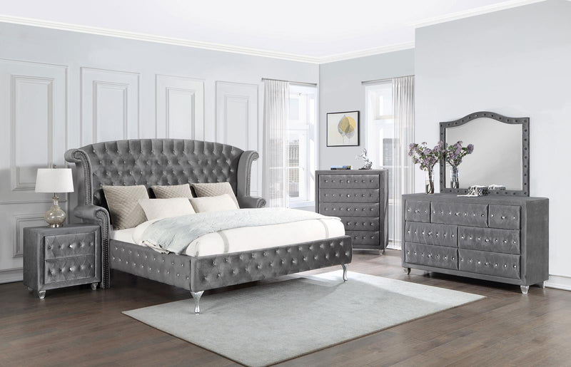 Deanna 5-piece Tufted California King Bedroom Set Grey image