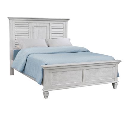 Franco Queen Panel Bed Antique White image