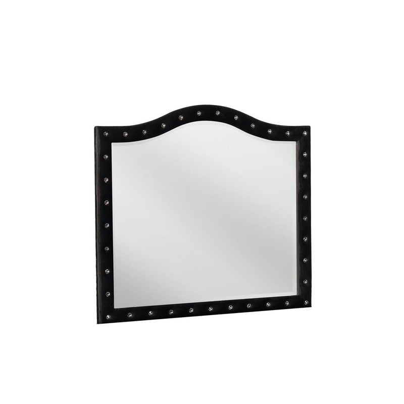 Deanna Button Tufted Dresser Mirror Black image