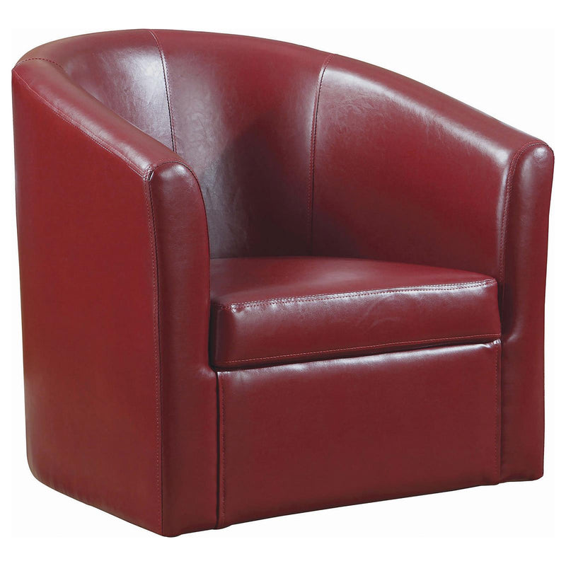Turner Upholstery Sloped Arm Accent Swivel Chair Red image