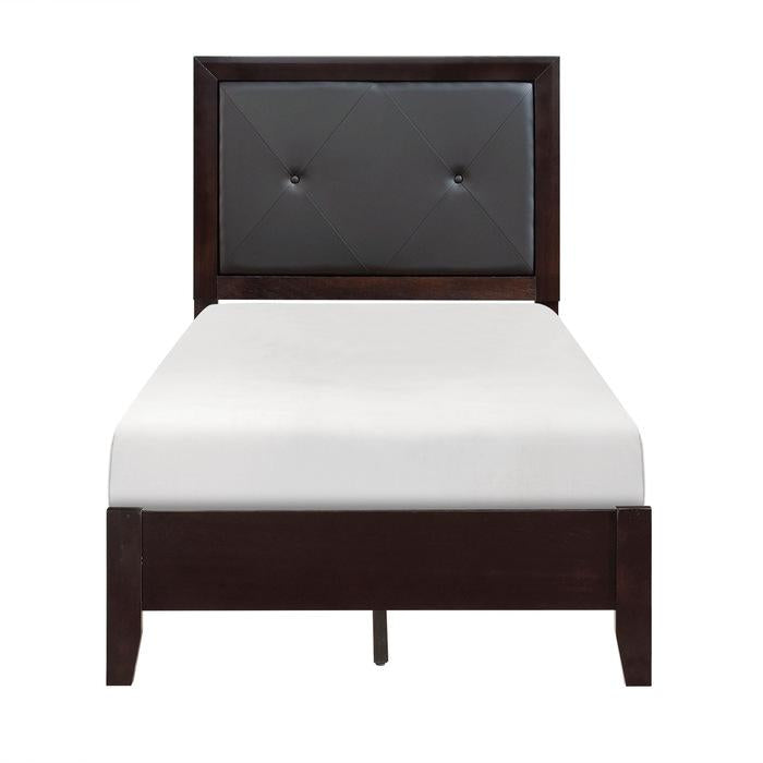Homelegance Edina Twin Panel Bed in Espresso-Hinted Cherry 2145T-1 image